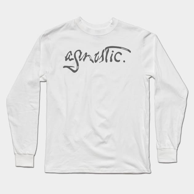 Agnostic Paint Script by Tai's Tees Long Sleeve T-Shirt by TaizTeez